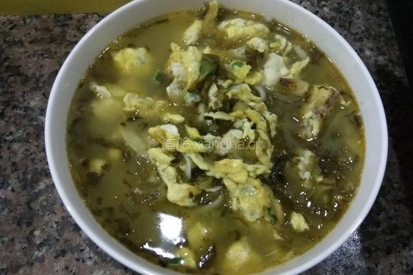 雪菜鸡蛋面的做法图解6