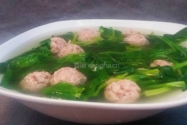 菠菜丸子汤的做法图解6