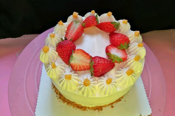 简单水果装饰生日蛋糕的做法图解1