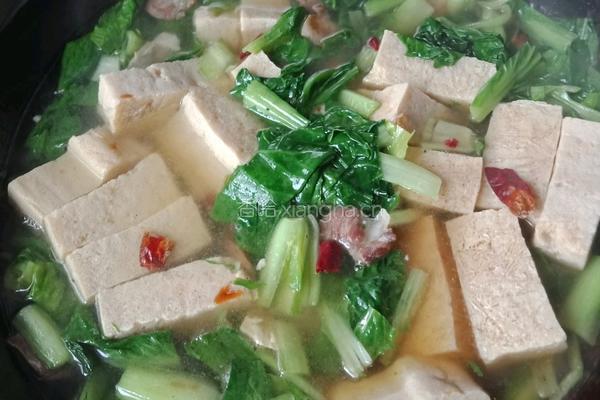冻豆腐炖小白菜的做法图解5