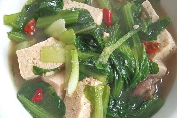 冻豆腐炖小白菜的做法图解6