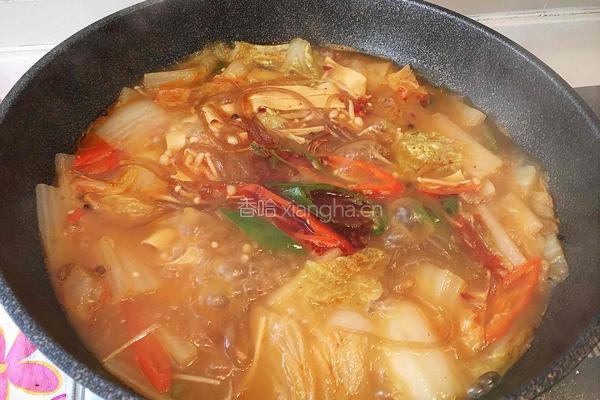东北大白菜粉丝乱炖的做法图解4