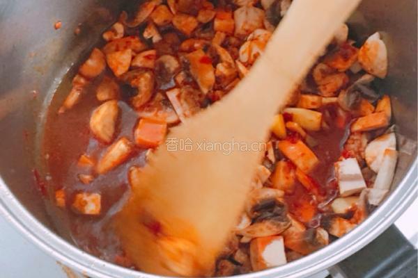 麻婆蘑菇豆腐的做法图解5