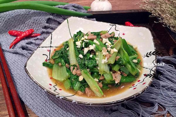 肉末油麦菜的做法图解13