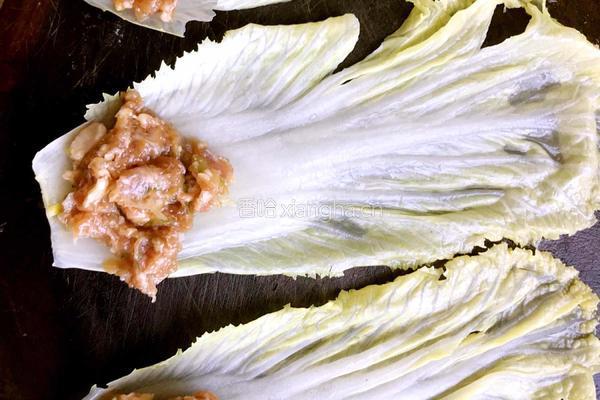 白菜肉馅卷的做法图解5