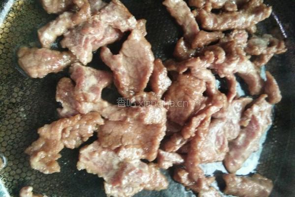 蒜苔炒牛肉的做法图解4