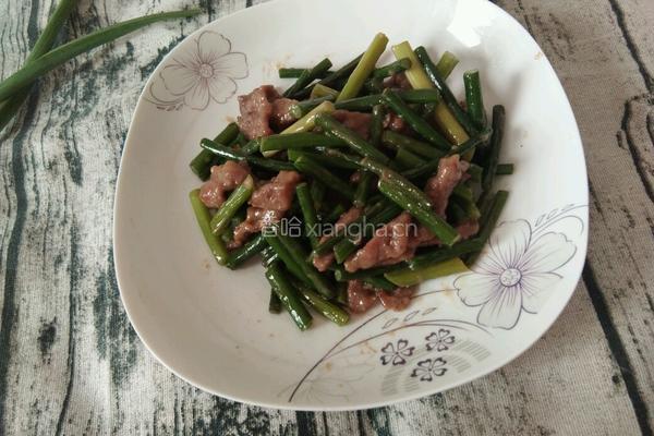 蒜苔炒牛肉的做法图解7