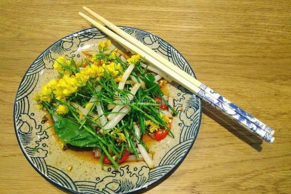 油菜花拌银条的做法图解3