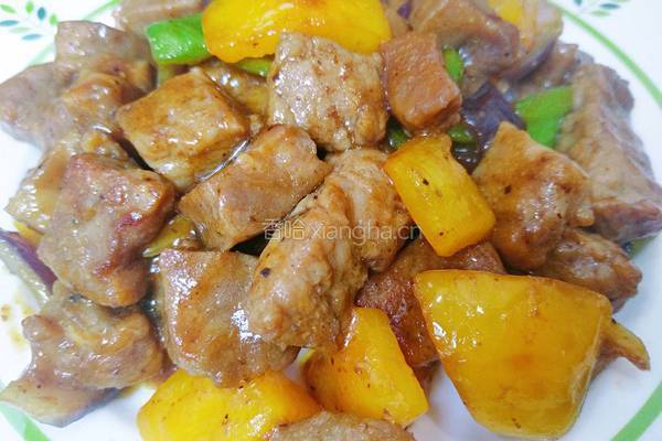 彩蔬黑椒牛肉粒的做法图解7