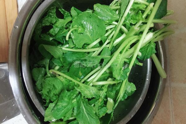 苔菜粉条的做法图解1