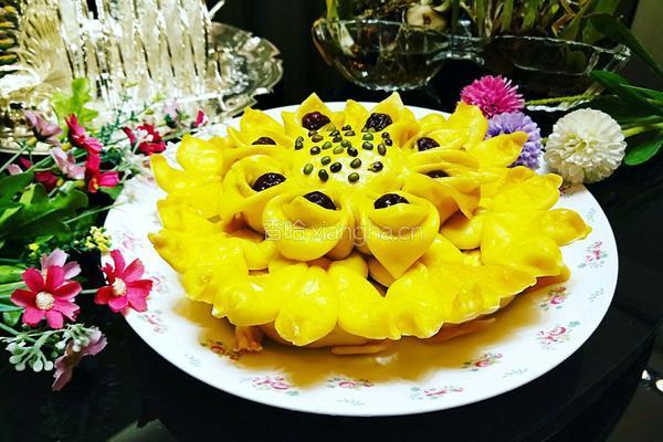 春天来了花开富贵黄金南瓜面点的做法图解22