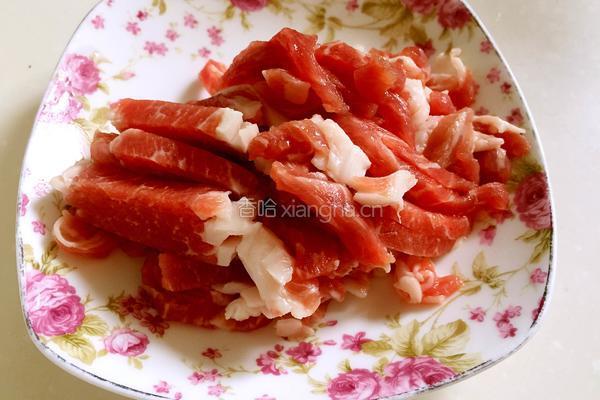 蒜苔炒肉的做法图解3