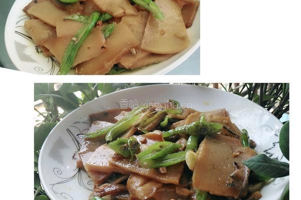 青椒炒米豆腐的做法图解1