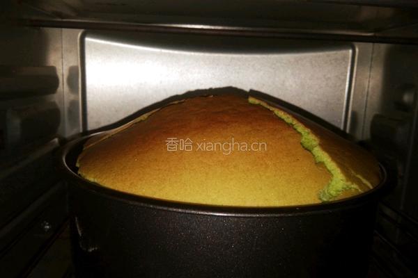 抹茶戚风蛋糕八寸的做法图解15