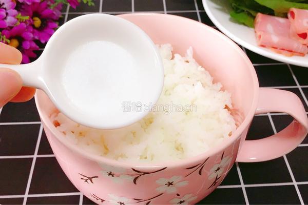 芝士培根饭团的做法图解3