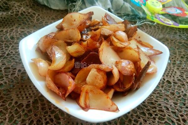 百合炒腌肉的做法图解6