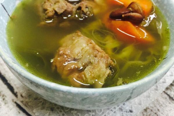 南北杏菜干无花果排骨汤的做法图解7