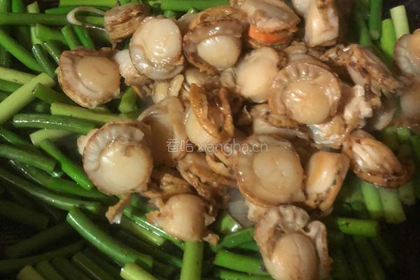 蒜苔炒扇贝的做法图解10