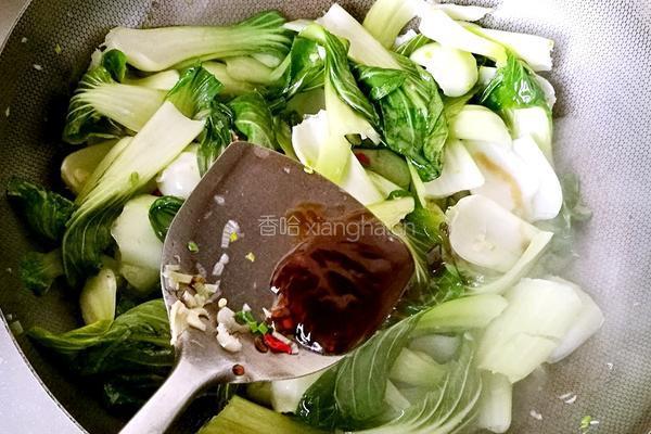 炝炒上海青的做法图解5