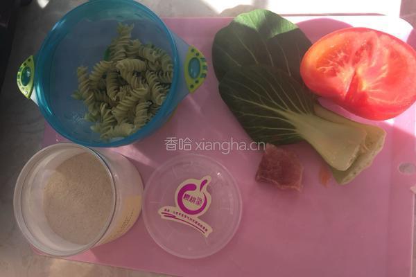 番茄蔬菜肉浇汁螺丝面的做法图解1