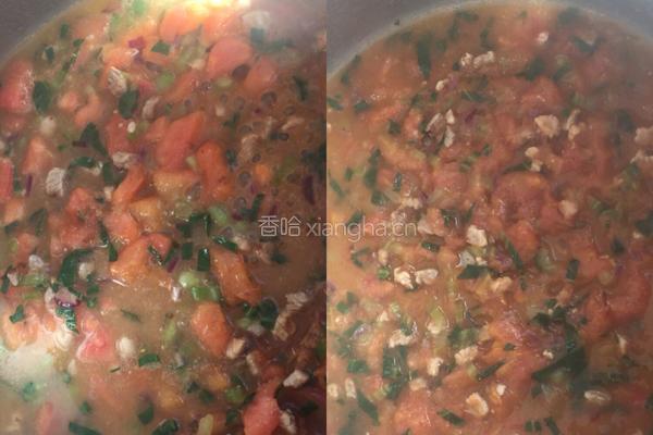 番茄蔬菜肉浇汁螺丝面的做法图解6