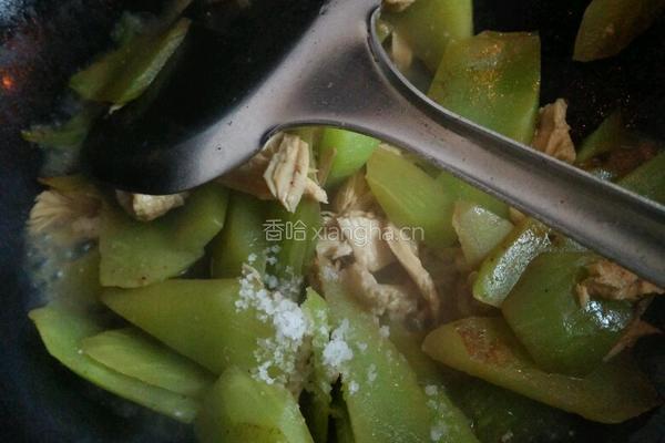 鸡汤烩莴苣片的做法图解8