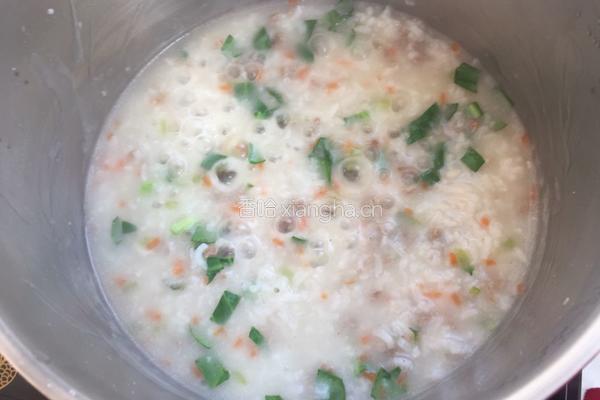 黑芝麻肉糜蔬菜粥的做法图解7