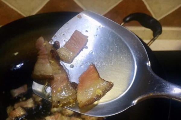 回锅油条炒腊肉的做法图解9