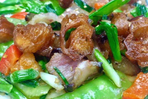 回锅油条炒腊肉的做法图解16