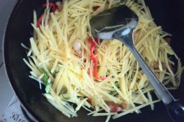 土豆丝炒肉的做法图解3