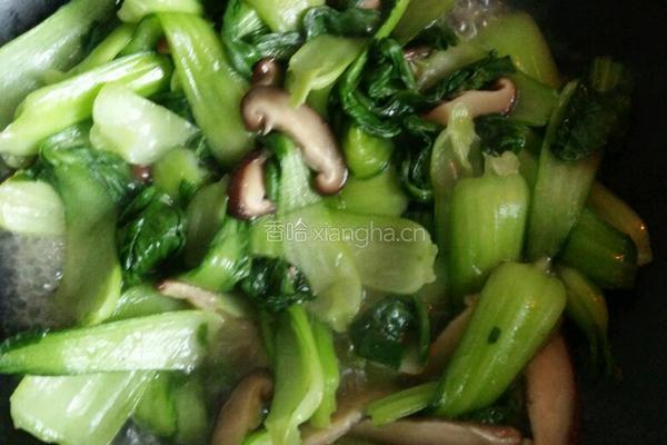 香菇炒油菜的做法图解10