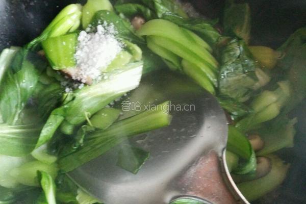香菇炒油菜的做法图解9