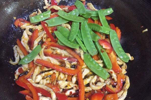 彩豆菜椒鸡肉丝的做法图解10