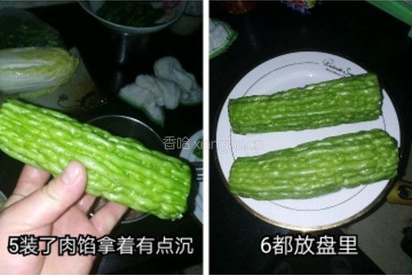 苦瓜酿肉的做法图解2