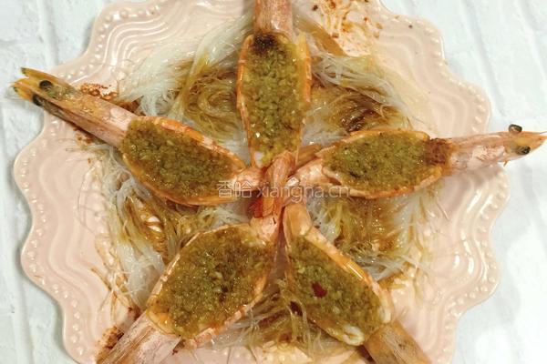 粉丝蒜蓉开背虾的做法图解8