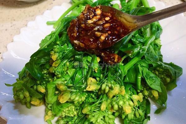 ~蚝油蒜泥田野油菜花的做法图解15
