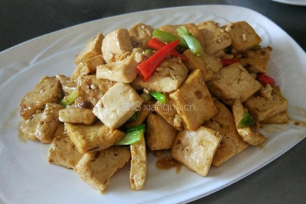 葱段烧豆腐