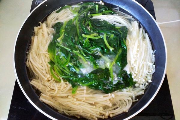 金针菇鸡蛋菠菜汤的做法图解12