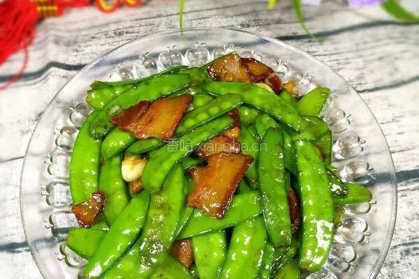 荷兰豆炒腊肉的做法图解7
