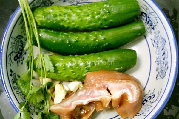 鲁菜大师蒋家常菜凉拌黄瓜耳根的做法图解1