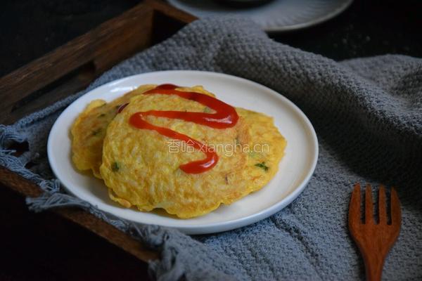 米饭鸡蛋饼的做法图解5