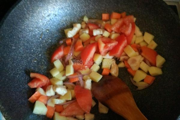 番茄鸡肉焗饭的做法图解5