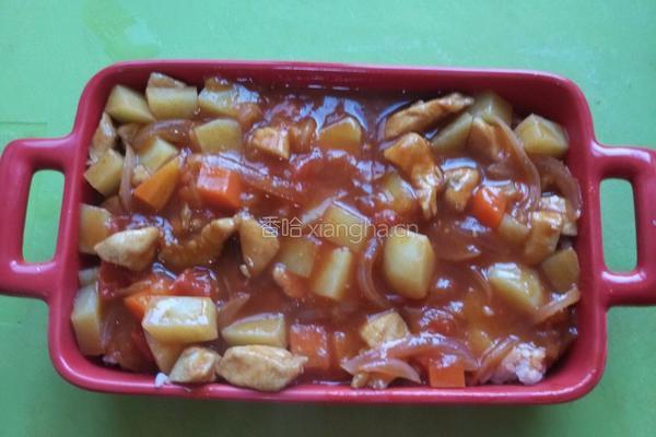 番茄鸡肉焗饭的做法图解9