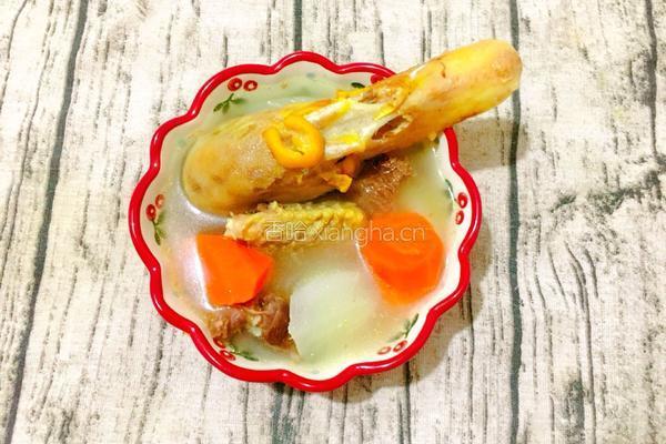 菜心鸭汤的做法图解6