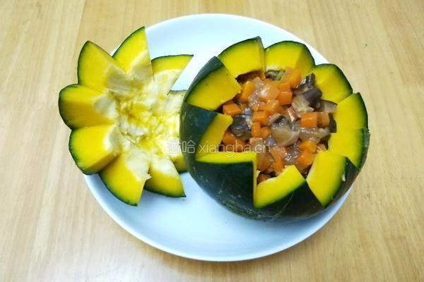 香菇鸡肉南瓜盅的做法图解9