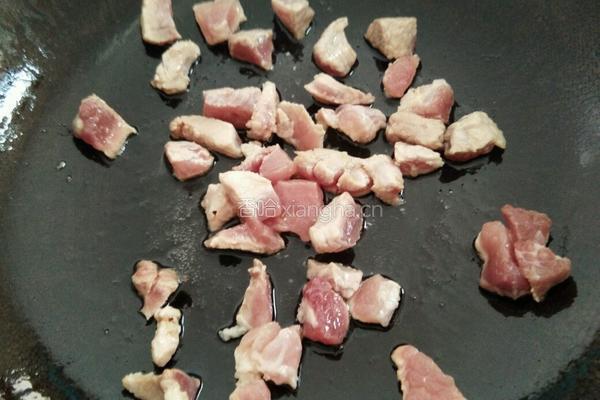 花菜炒肉的做法图解4