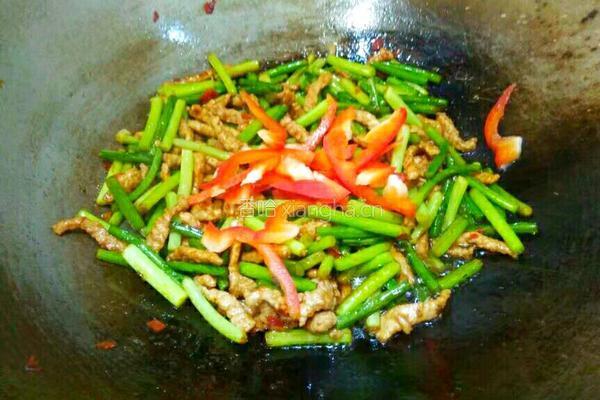 蒜苔肉丝的做法图解20