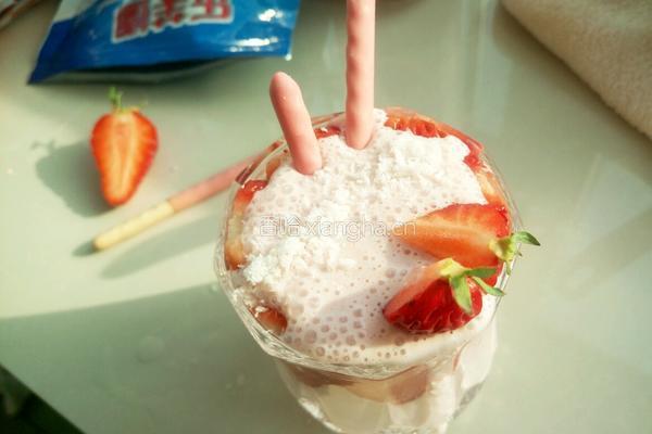 草莓麦片思慕雪的做法图解6