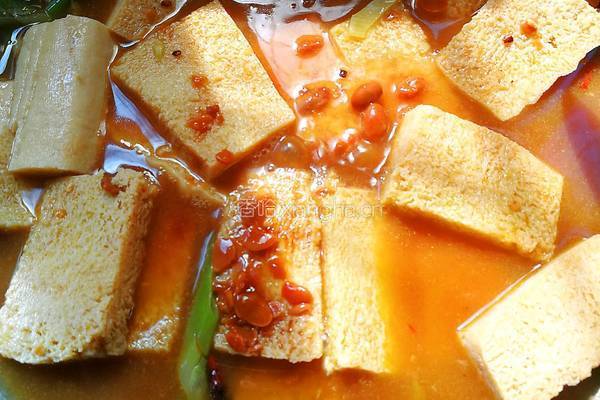 酱烧冻豆腐的做法图解4