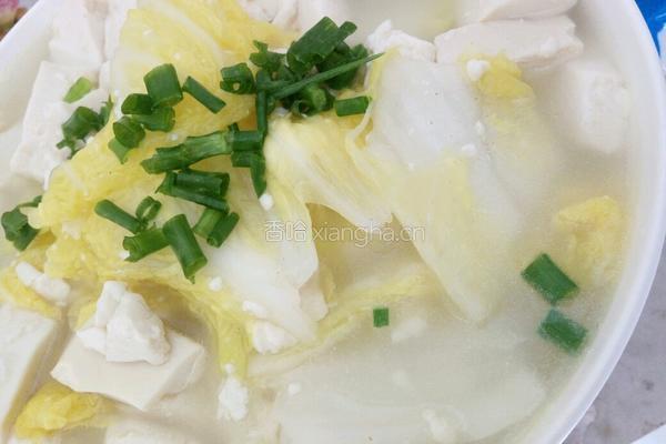 白菜豆腐汤的做法图解5